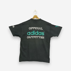 Vintage 90s Adidas T-Shirt Large Black Adidas Official Outfitter Boston Marathon Frog Warrior Tee Adidas USA Streetwear Shirt Size L
