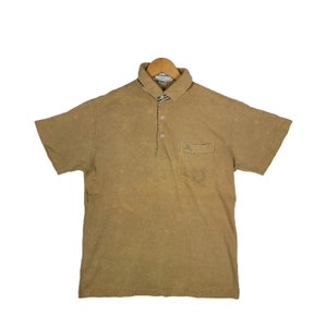 Vintage Burberrys Polo-Shirt Medium 90er Jahre Burberrys Womens Casual Wear T-Shirt Burberry's England Polos Braunes Shirt Größe M