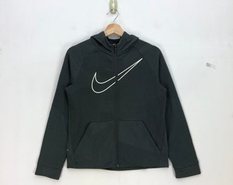 Vintage 90's Nike Swoosh Black Hoodie Sweatshirts Small Vtg Nike ...