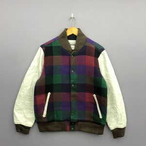 Vintage 80's Butwin Letterman Varsity Jacket Leather Sleeves Vintage 80's Butwin Letterman Varsity Jacket Leather Sleeves