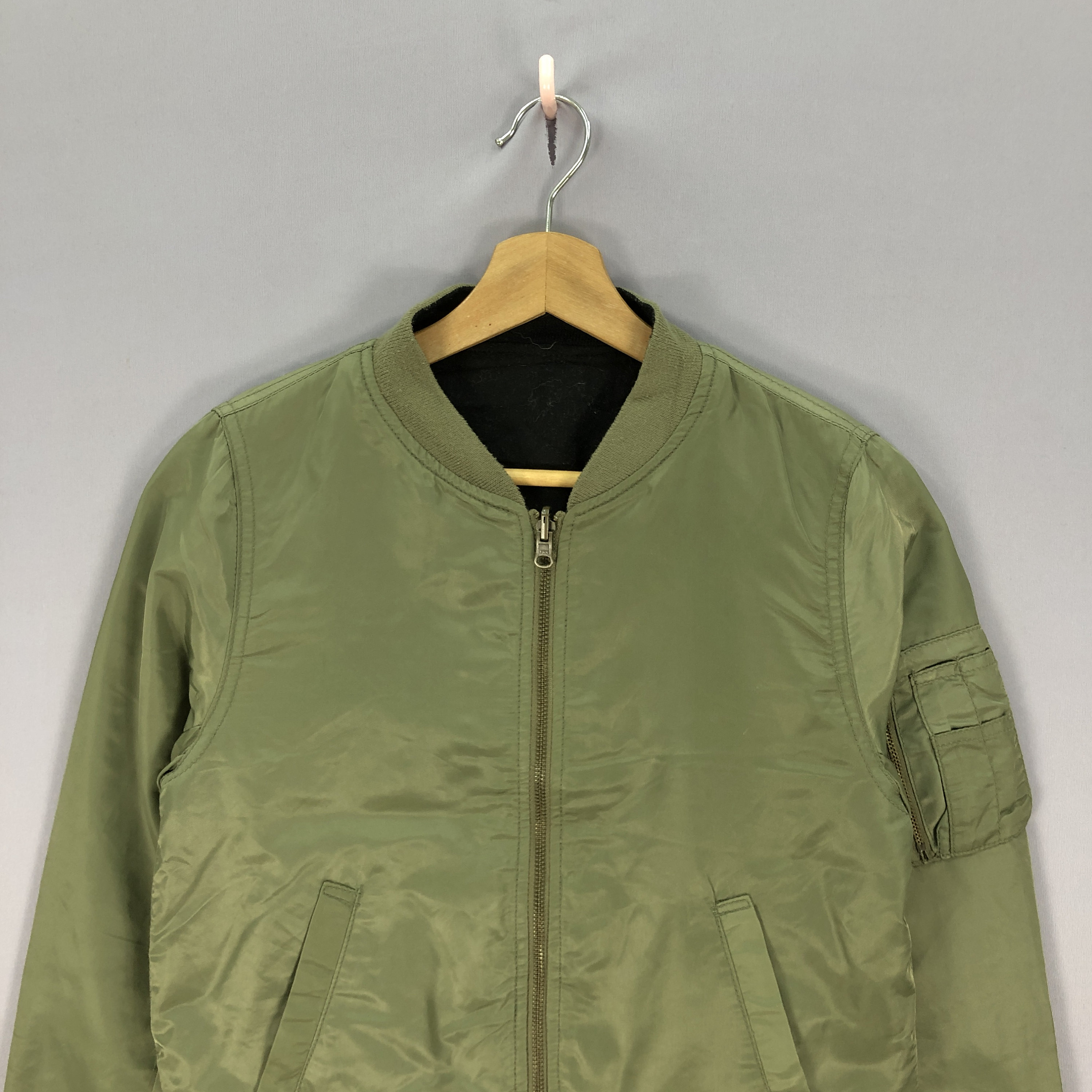 Vintage Japanese Bomber Jacket Xsmall Reversible Y2K Air