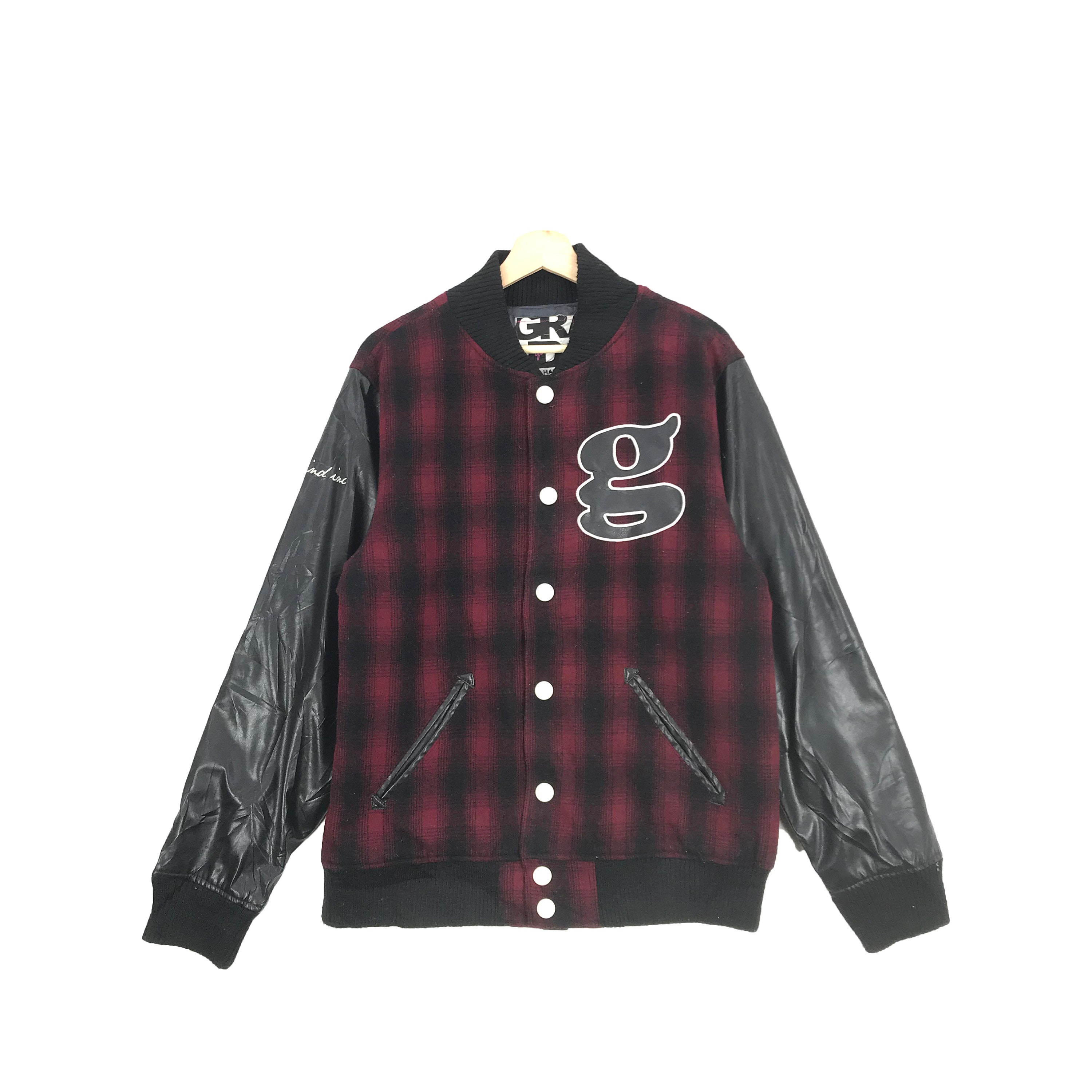 Japanese Tartan Plaid Varsity Jacket 