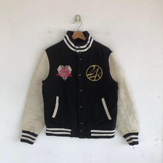 Vintage 24 Karats Varsity Wool Jacket 90s Embroidery Vintage 24 Karats Varsity Wool Jacket 90s Embroidery