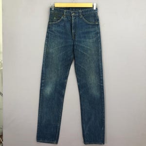 W28 Vintage Levi&#39;s 505 Indigo Jeans 80s Levis Womens High Waisted Pants Levis Faded Stone Wash Denim Levis Girlfriend Jeans Size 28x32