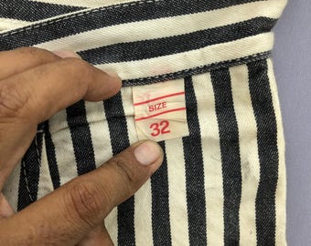 W28 Vintage Country People Japan Denim 90s Striped Hickory W28 Vintage Country People Japan Denim 90s Striped Hickory