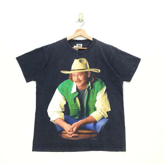Vintage 1995 Alan Jackson T-shirt Country Music Large Size L Black 