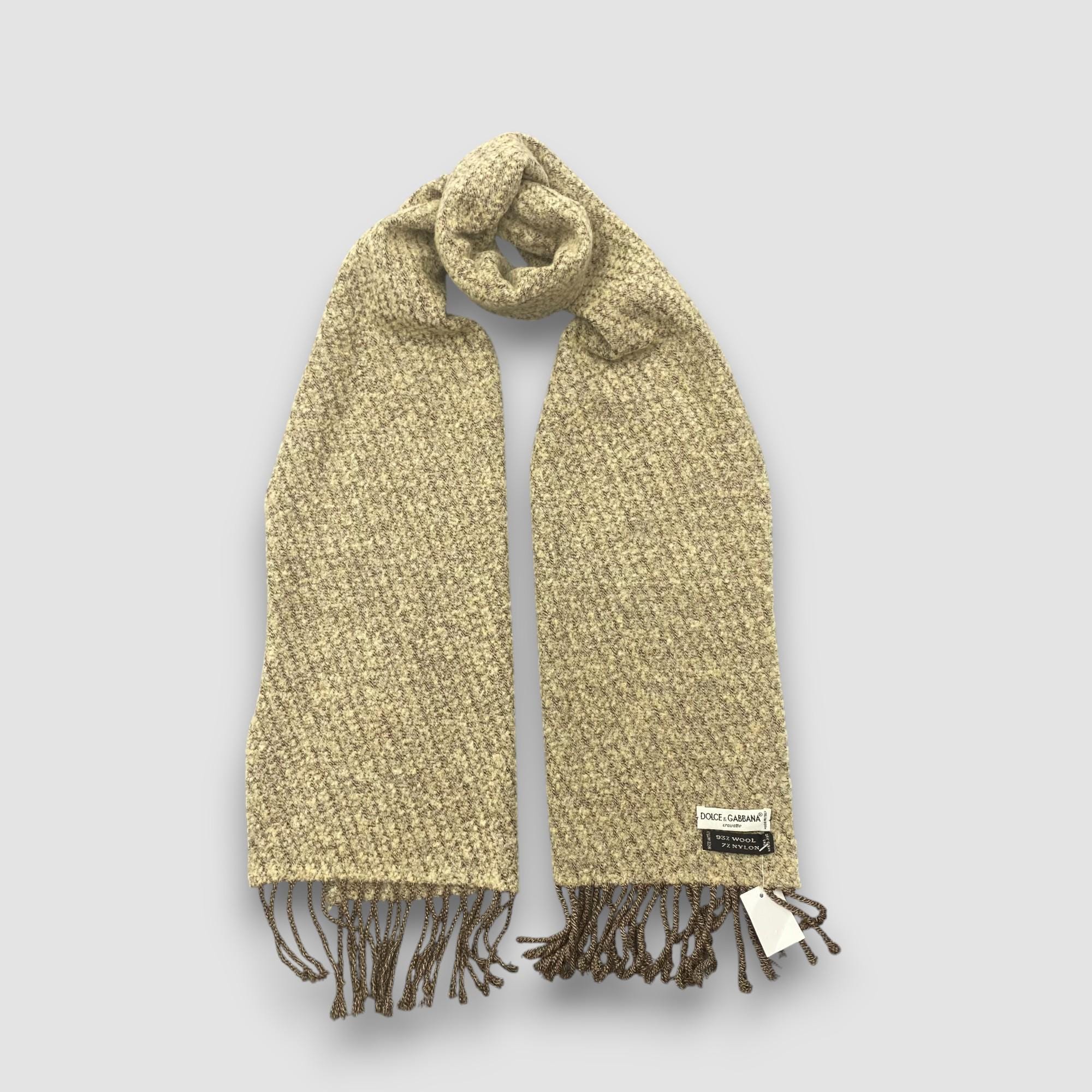 DOLCE&GABBANA 大判ストール Vintage Dolce & Gabbana Wool Scarf Muffler Dolce Gabbana Vintage