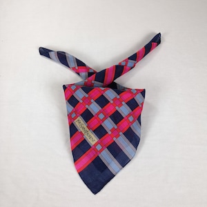 Vintage Yves Saint Laurent Handkerchief YSL Bandana Luxury Neckerchief Headband Pocket Square Womens Accessories Scarves Winter Gift for Her