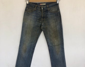 W32 Vintage Distressed Levi's 511 Dirty Skinny Jeans 90s Levis Women High Rise Pants Levis Slim Tapered Leg Denim Levis Mom Jeans Size 32x35