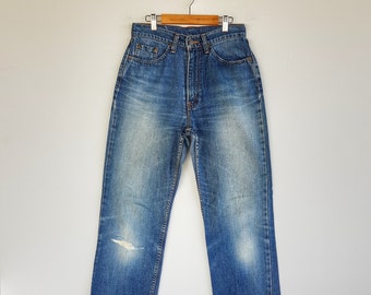 W27 Vintage Levi's 511 Distressed Jeans Levis Women High Waisted Pants Levis Ripped Light Wash Denim Levis Girlfriend Jeans Size 27x31