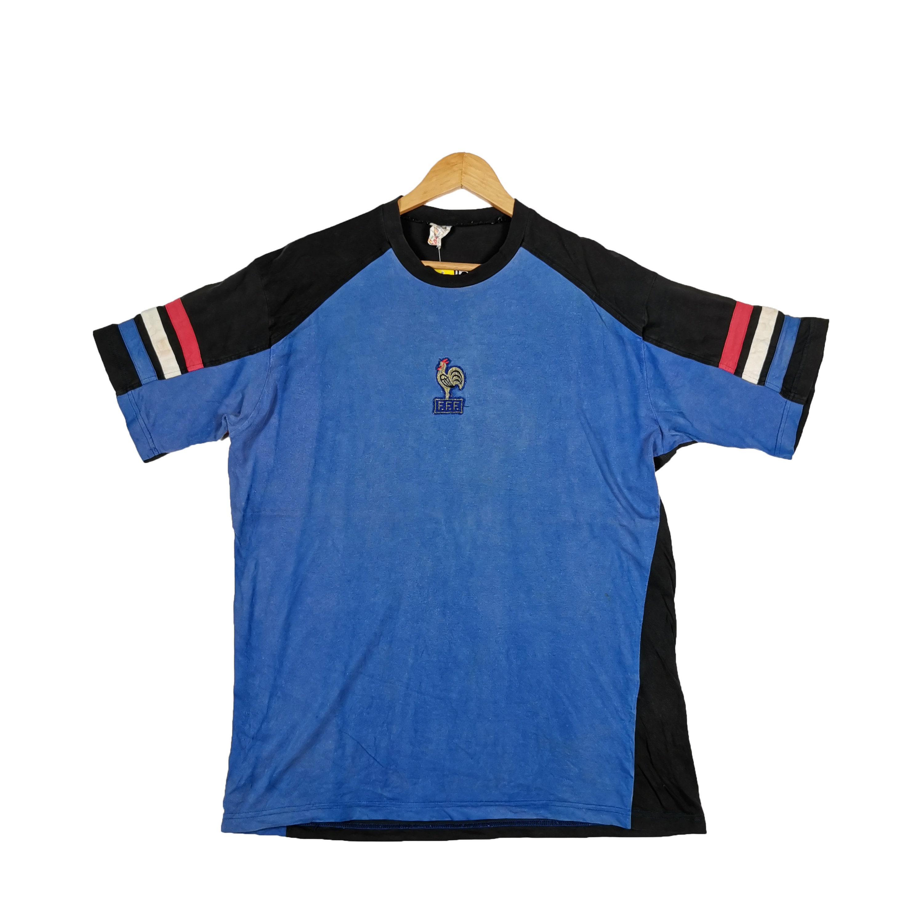 Vintage Adidas French Football Federation Blue 1998 Football Shirt
