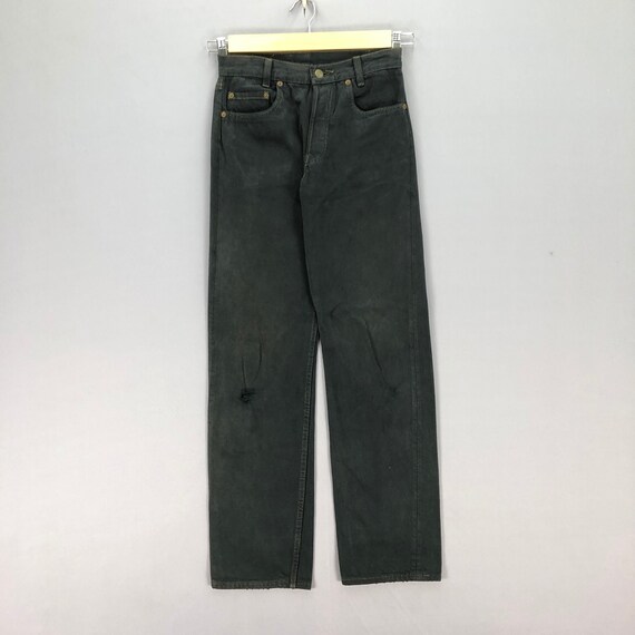 W26 Vintage Levi's 501 Faded Black Jeans 90s Womens High