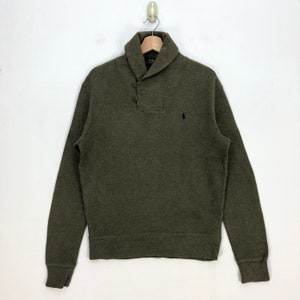 Vintage Polo Ralph Lauren Jumper Sweatshirt Polo Ralph Lauren Pullover Sweater Ralph Lauren Embroidery Pony Logo Brown XSmall Size XS