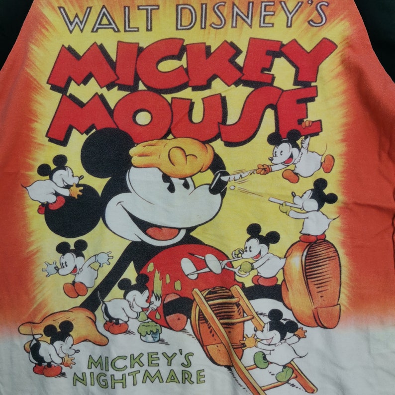 Vintage Mickey Mouse Tshirt Small 90s Mickey Mouse Walt Disney Cartoon