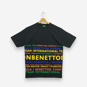 Vintage Benetton Formula 1 T-Shirt Medium United Color of Benetton International Team Tee Racing Motorsport Retro Streetwear F1 Shirt Size M