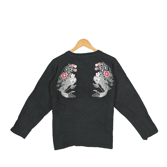Buy Vintage Sukajan T Shirt Large 90s Japanese Koi Fish