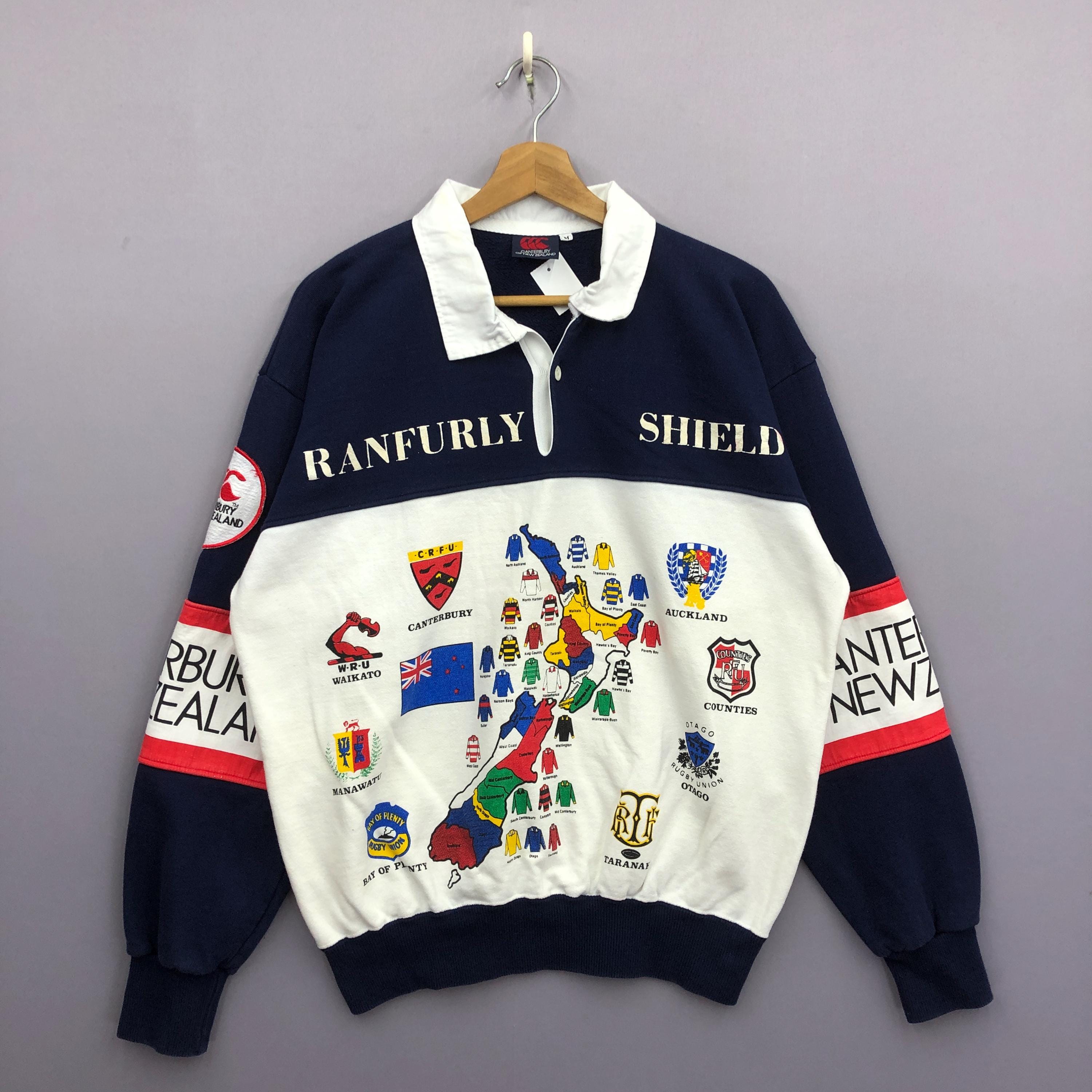 【ヴィンテージ】カンタベリーオブニュージーランド XL ライオンズ 刺繍 レア Vintage canterbury rugby - Gem