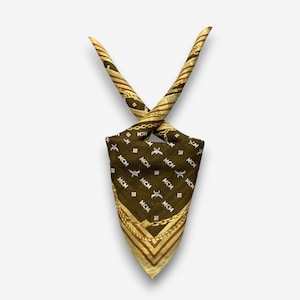 Vintage MCM Handkerchief MCM Bandana Authentic Luxury Womens Accessories Neckerchief Pocketsquare Neck Scarf Headband Summer Gift for Her