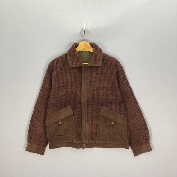 Vintage 80s CORE Corduroy Harrington Jacket Medium Brown Japanese Harajuku Zipper Jacket Womens Casual Bomber Coat Jacket Size M Etsy Canada