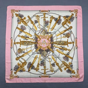 Vintage Silk Neck Scarf, Vintage Silk Stole Scarf, Vintage 80s Silk Muffler, Vintage Classic Silky Scarf, Vintage 80s Shawl, Square Scarf