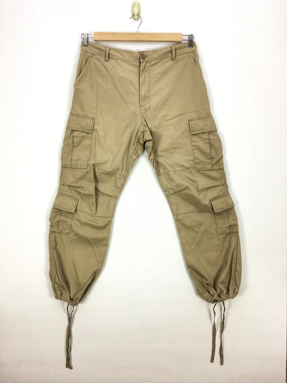 【KOOLOSET】Military Vintage Multi Cargo Pants Vintage Mens Pants Cargo Trousers Surplus Work Casual