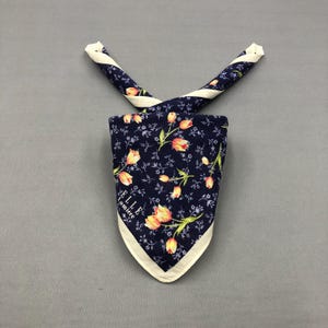 Vintage ELLE Handkerchief Elle Bandana Floral Pocket Squares Neckerchief Headband Luxury Womens Accessories Scarves Summer Gift for Her