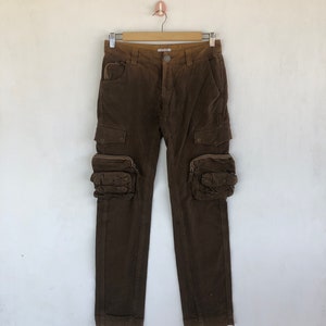 Pantalones cargo japoneses, talla pequeña 29, estilo vintage Harajuku, tácticos, informales, multibolsillos, para hombre y mujer, de estilo técnico, talla W29 L31