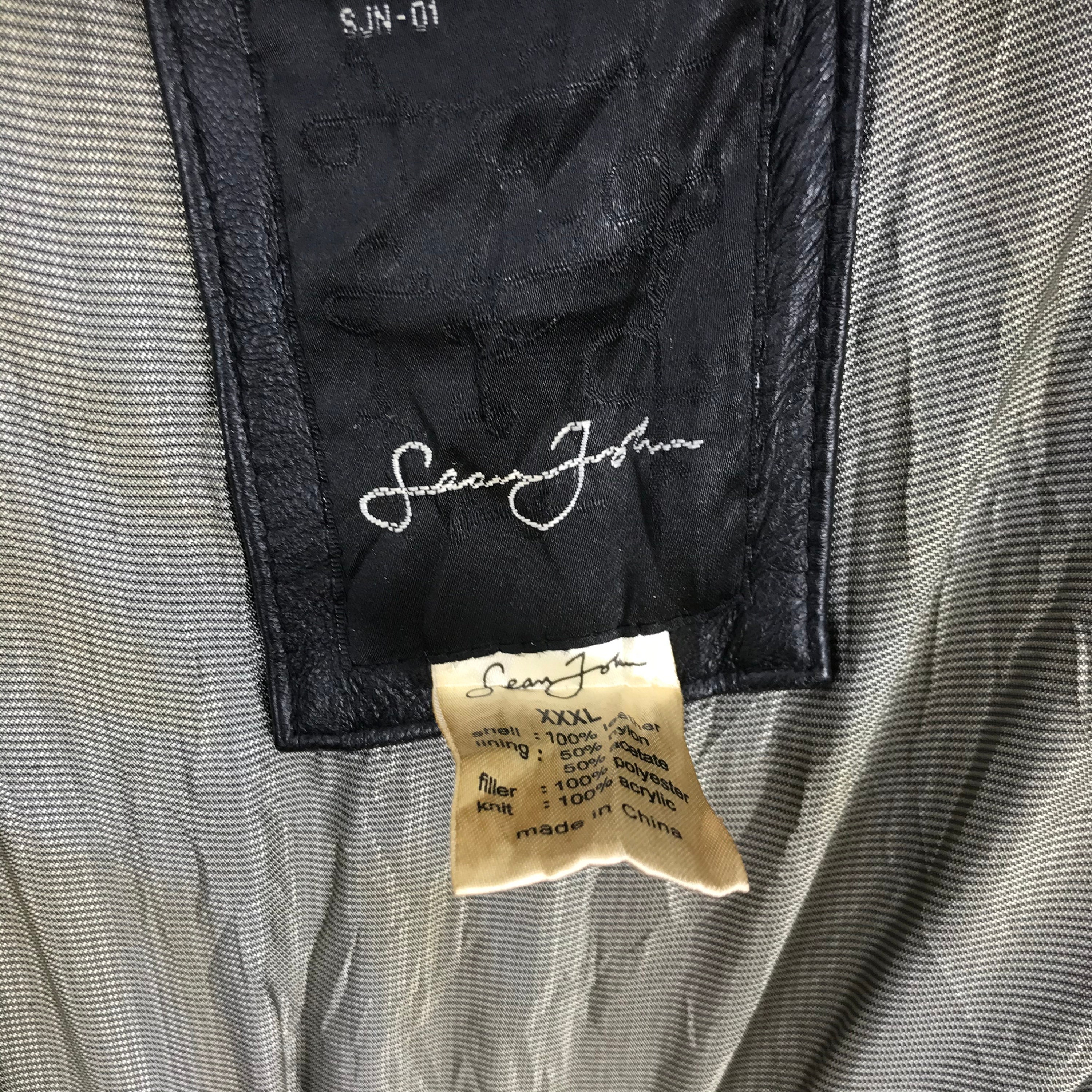 Vintage Sean John Quilt Varsity Jacket 90s Sean John Leather Vintage Sean John Quilt Varsity Jacket 90s Sean John Leather