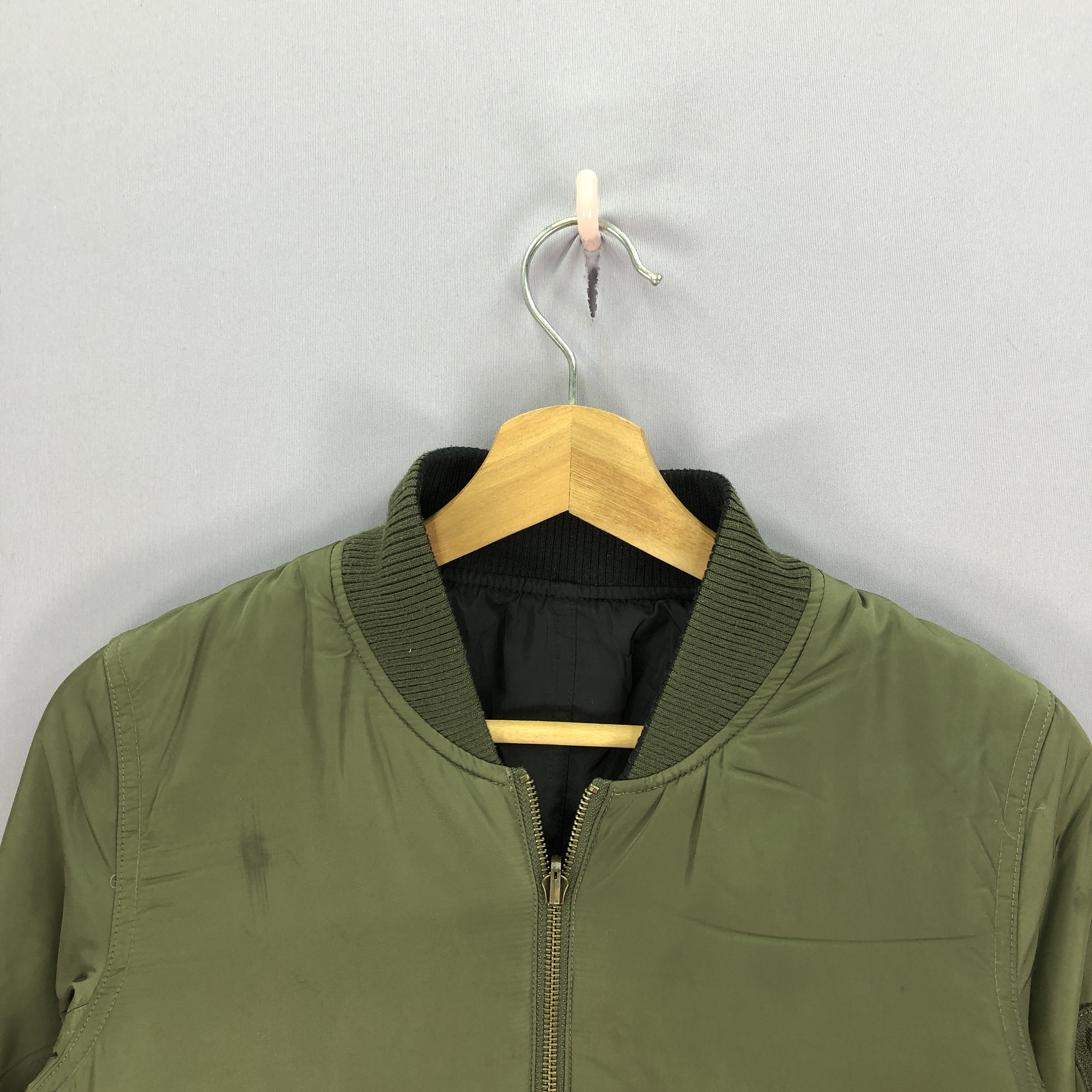 Vintage Ingni Zip-up Satin Bomber Reversible Jacket 90s