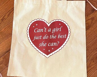 Printed Canvas Tote Bag, Girl Power Design