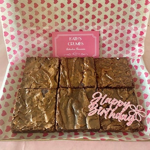 Letterbox Chocolate Brownies - Gift, Birthday, Present, Valentines Day Treat,Postal Brownies, Subscription, Congratulations, thank you