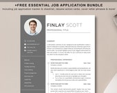 MODERN RESUME - MS Word Resume - Resume With Picture Professional Cv Template - Instant Download - 3 Page Editable Resumes - Cover Letter