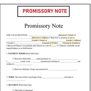 Formulieren voor promessen - promessesjablonen - pdf en Word-document - direct downloaden