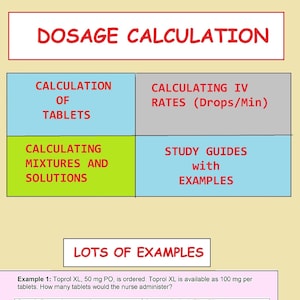 Dosage Calculation - Dosage Calculation for Nursing Practice