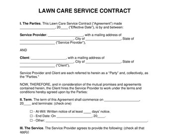 service agreement etsy