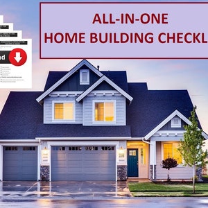 All-In-One New Home Construction Checklist - Building Planner and checklist  for Home owners to help in construction of their sweet Home