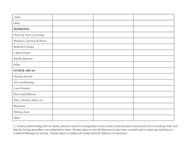 Landlord Tenant Walkthrough Checklist PDF File Available - Etsy Canada