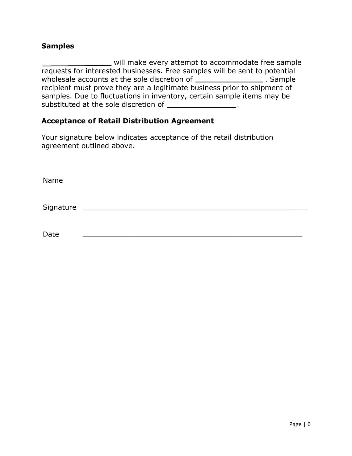 Wholesale Agreement Wholesale Template PDF File Instant Etsy Wholesale Agreement Wholesale Template PDF File Instant Etsy
