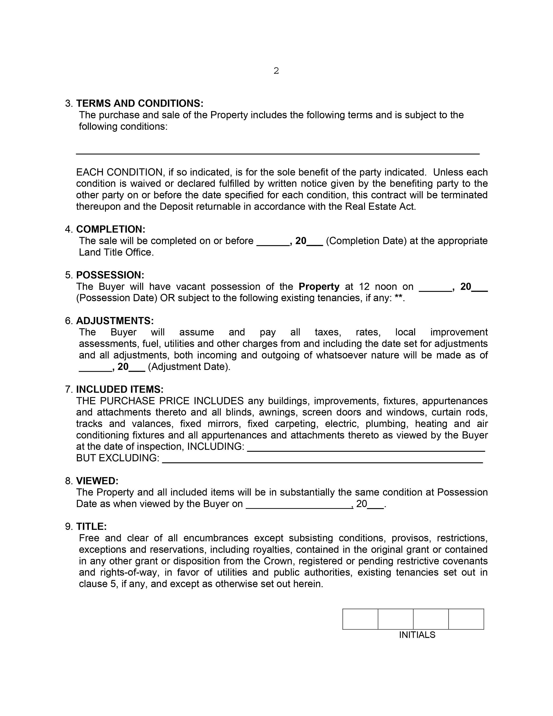 Residential Purchase Agreement Real Estate Purchase Etsy UK