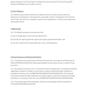 Onlyfans Agency Contract Management Agency Model Contract - Etsy