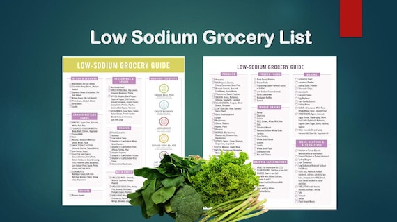 low sodium foods list