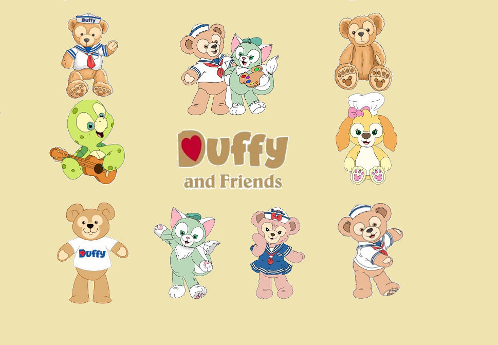 Duffy and Friends PNG Bundle hochauflösende Cliparts mit | Etsy