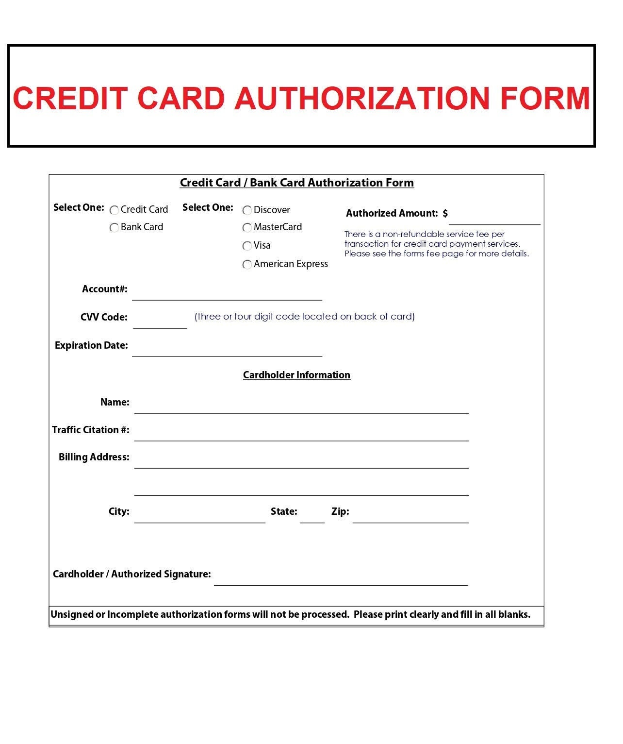 Credit Card Authorization Form Fillable PDF Format Etsy Canada Credit Card Authorization Form Fillable PDF Format Etsy Canada