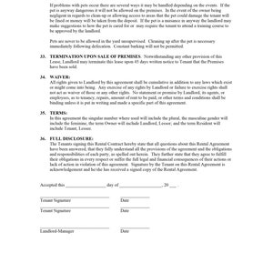 Residential Lease agreement - Rental Lease agreement template - Editable PDF files image 6