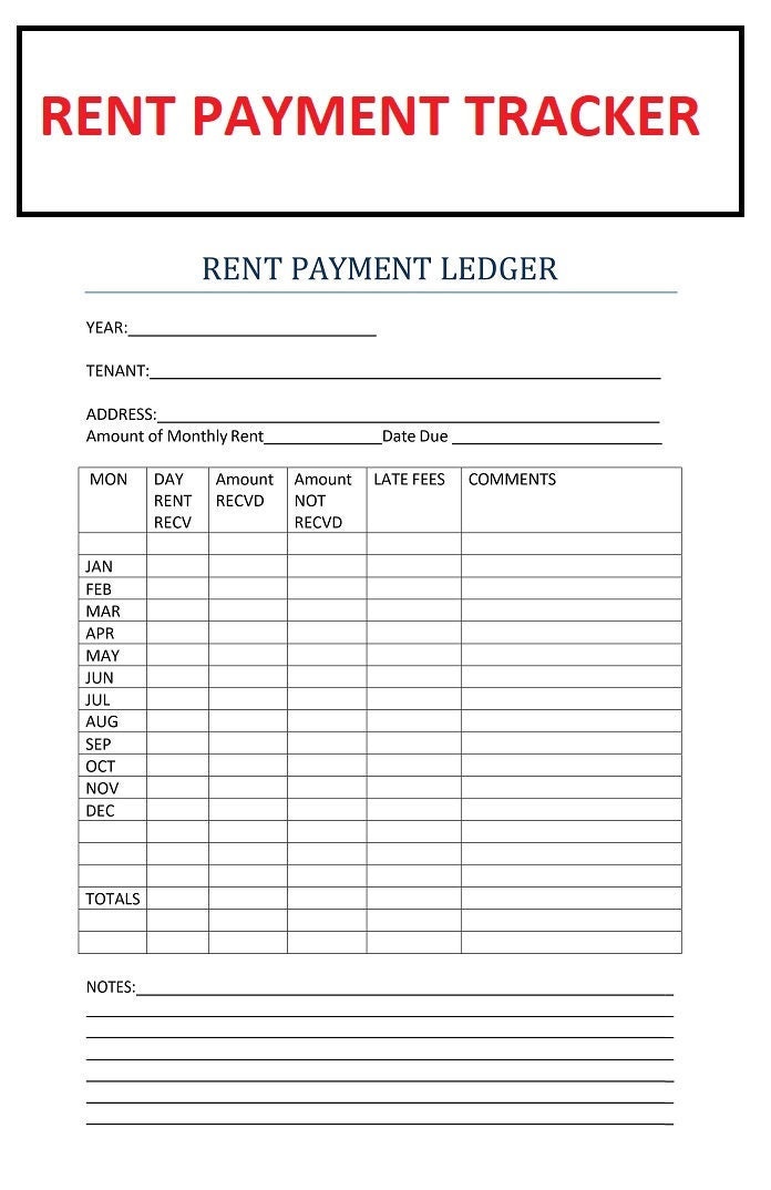 Monthly Yearly Rent Payment Tracker Rental Payments Tracker Etsy Monthly Yearly Rent Payment Tracker Rental Payments Tracker Etsy