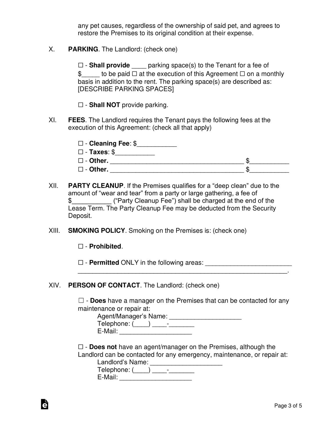 Short Term Vacation Rental Agreement Template