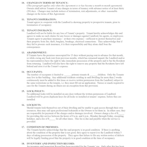 Residential Lease agreement - Rental Lease agreement template - Editable PDF files image 3