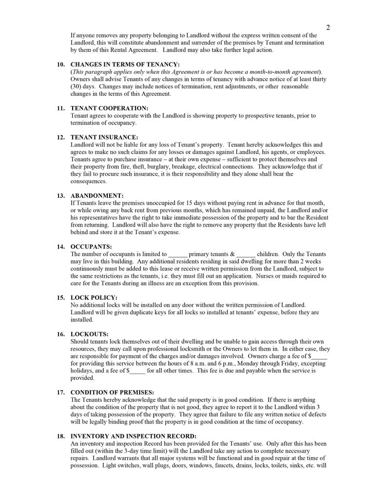 Residential Lease agreement - Rental Lease agreement template - Editable PDF files image 3