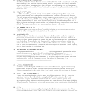 Residential Lease agreement - Rental Lease agreement template - Editable PDF files image 5