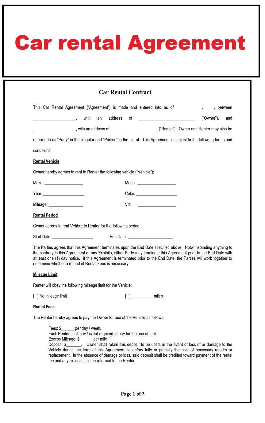 vehicle lease form
